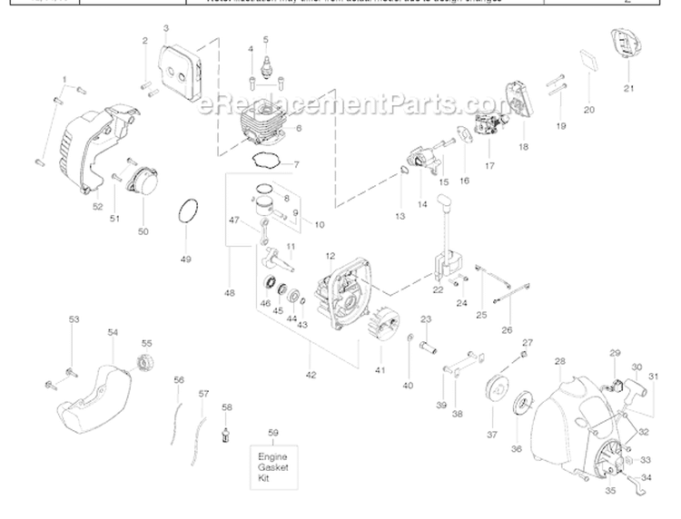 Page B Diagram and Parts List for FX26SCE  Weed Eater Trimmer